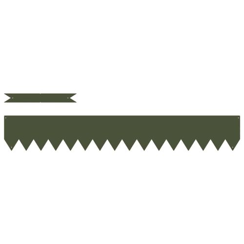Ограда за трева 50 pcs Маслинено зелено 100 x 0.05 x 20 см