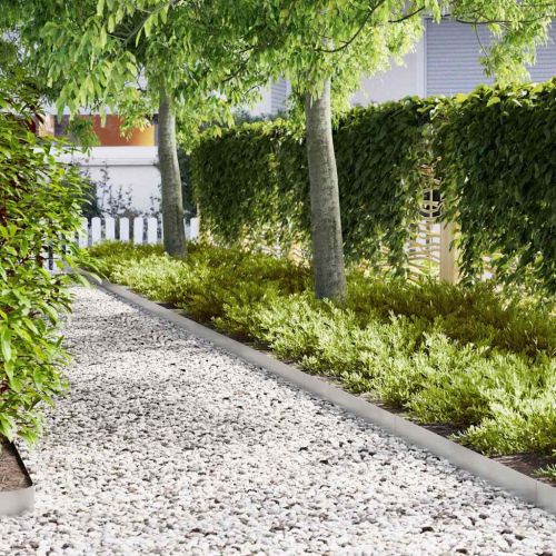 Ограда за трева 20 pcs Сребрист 100 x 0.05 x 20 см