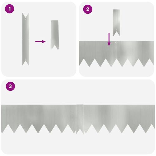 Ограда за трева 50 pcs Сребрист 100 x 0.05 x 20 см