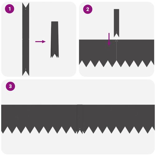 Ограда за трева 30 pcs Черно 100 x 0.05 x 20 см