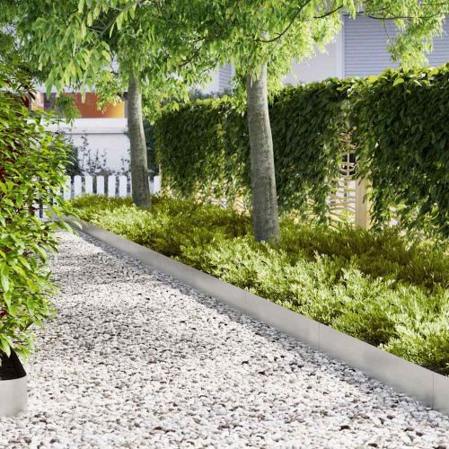 Ограда за трева 20 pcs Сребрист 100 x 0.05 x 20 см