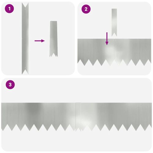 Ограда за трева 20 pcs Сребрист 100 x 0.05 x 20 см