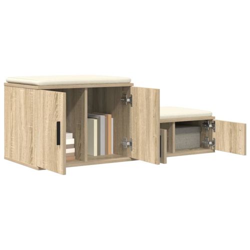 Шкаф за съхранение 2 pcs Сонома дъб 118 x 41 x 40 см
