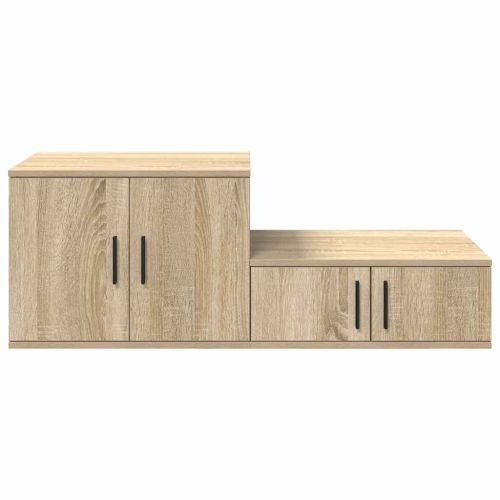 Шкаф за съхранение 2 pcs Сонома дъб 118 x 41 x 40 см