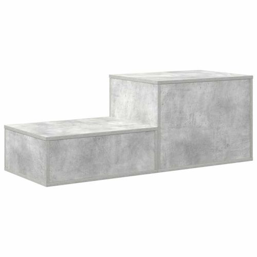 Шкаф за съхранение 2 pcs Циментено сиво 118 x 41 x 40 см