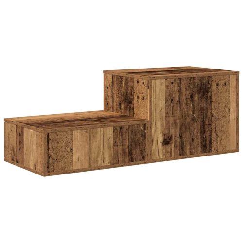Шкаф за съхранение 2 pcs Старо дърво 118 x 41 x 40 см