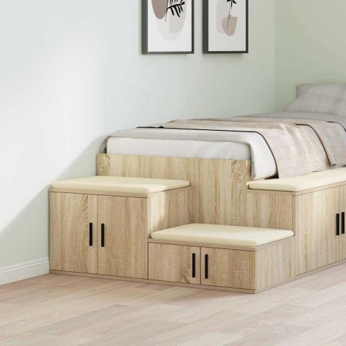 Шкаф за съхранение 2 pcs Сонома дъб 108 x 41 x 40 см