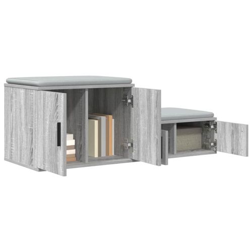 Шкаф за съхранение 2 pcs Сив Сонома 108 x 41 x 40 см