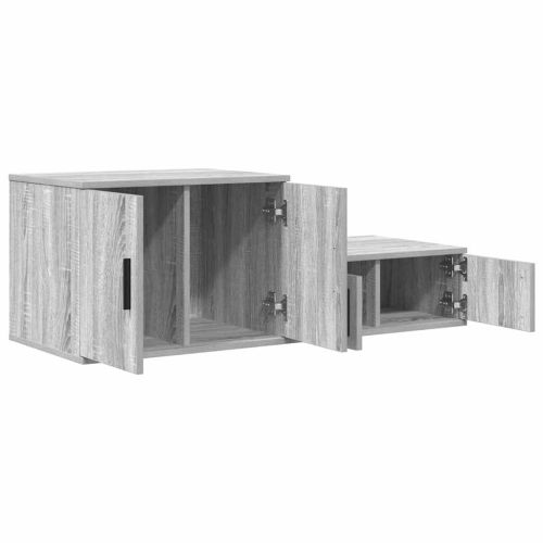 Шкаф за съхранение 2 pcs Сив Сонома 108 x 41 x 40 см