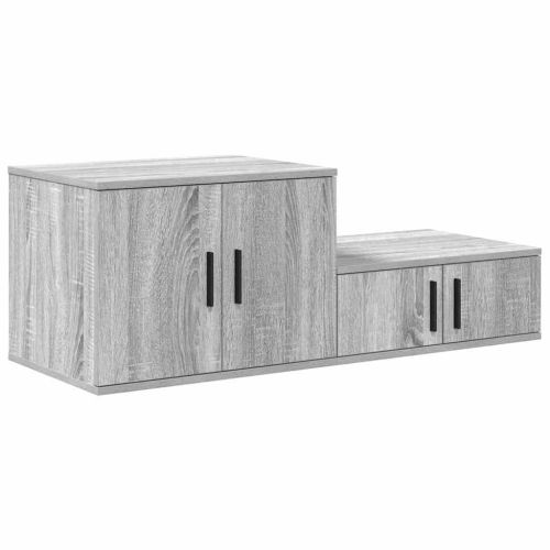 Шкаф за съхранение 2 pcs Сив Сонома 108 x 41 x 40 см
