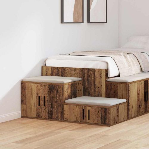 Шкаф за съхранение 2 pcs Старо дърво 103 x 41 x 40 см