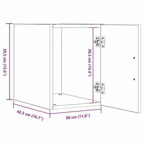 Стенно шкафче Дъб 30 x 42.5 x 39.5 см Инженерно дърво