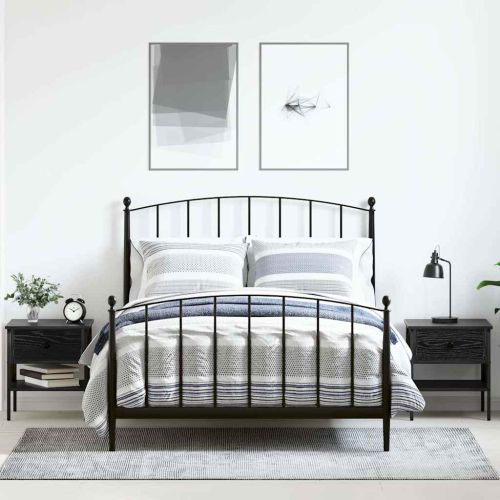 Нощно Шкафче с чекмедже 2 pcs Черен дъб 40 x 42 x 45 см