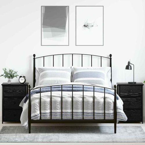 Нощен шкаф с чекмедже 2 pcs Черния дъб 40 x 36 x 60 см
