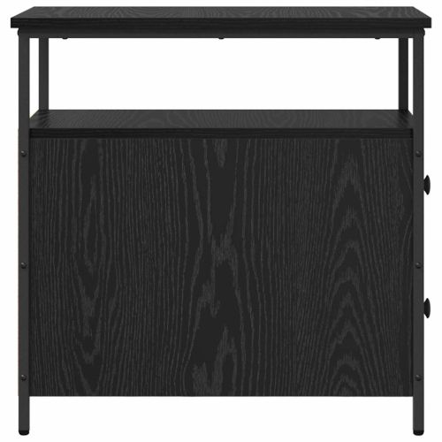Нощен шкаф 2 pcs Черен дъб 30 x 60 x 60 см Инженерно дърво