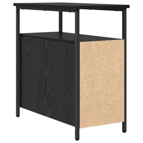 Нощен шкаф 2 pcs Черен дъб 30 x 60 x 60 см Инженерно дърво