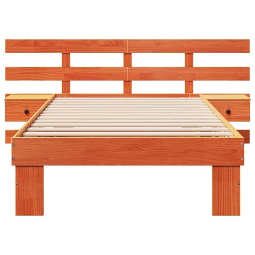 Рамка за легло с таблото Кафяво с восъчно покритие 90 x 200 cm