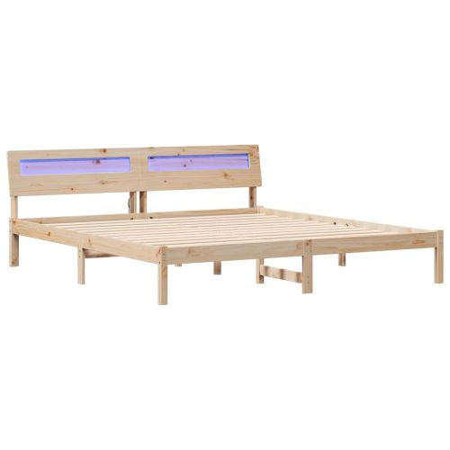 Рамка за легло Кафяво 180 x 200 cm Солидно борово дърво