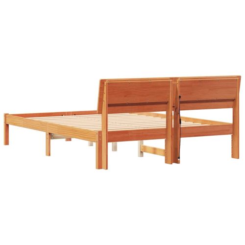 Рамка за легло с таблото Кафяво с восъчно покритие 120 x 190 cm