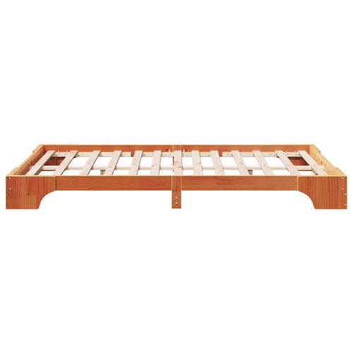 Рамка за легло Кафяво с восъчно покритие 120 x 190 cm