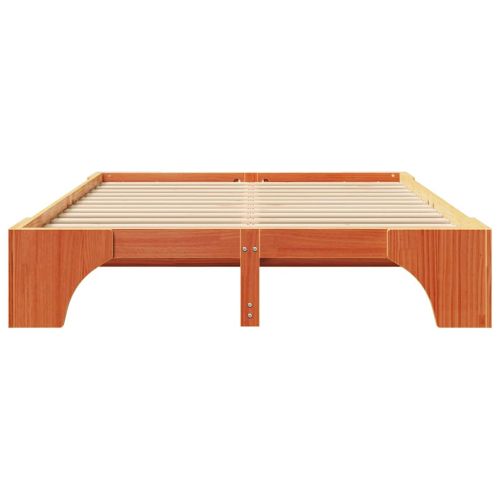 Рамка за легло Кафяво с восъчно покритие 160 x 200 cm