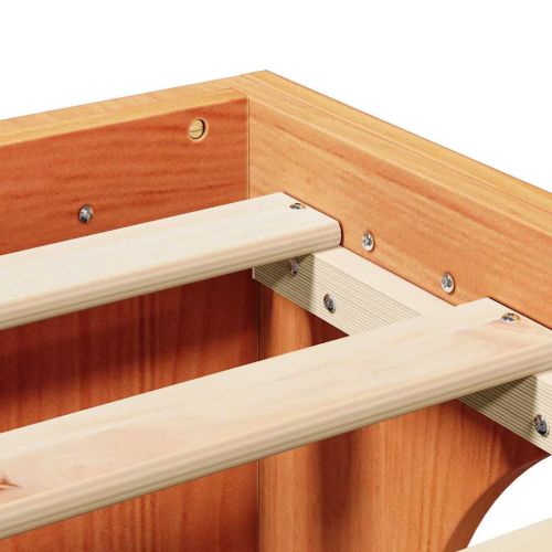 Рамка за легло Кафяво с восъчно покритие 160 x 200 cm