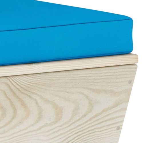 Градински палетен ъглов диван с възглавници, импрегниран смърч