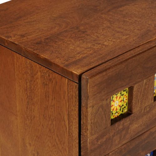 Нощен шкаф Кафяво 50 x 33 x 60 см Солидно мангово дърво