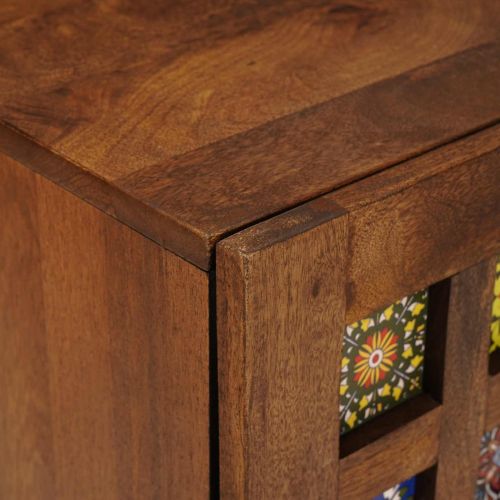 Окачен шкаф за баня със съхранение с врата Орех 38 x 33 x 48 см