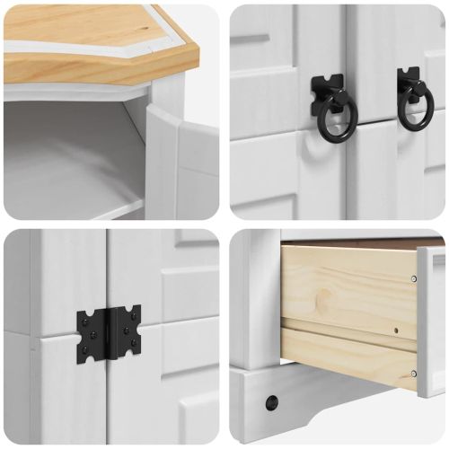 Гардероб Corona Бяло 101 x 52 x 170 см Солидно борово дърво