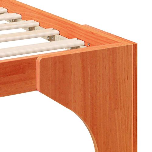 Рамка за легло Кафяво 150 x 200 cm Солидно борово дърво