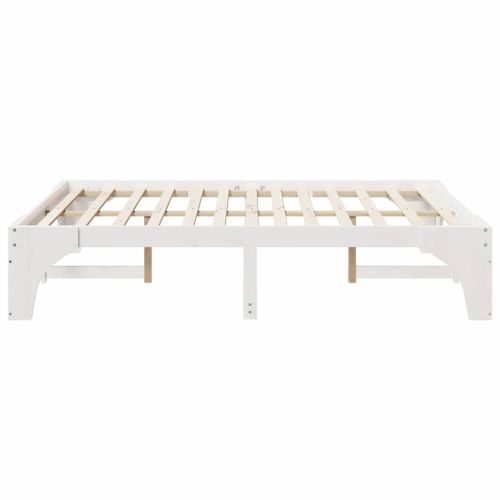 Рамка за легло Бяло 140 x 200 cm Солидно борово дърво