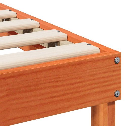 Рамка за легло Кафяво 80 x 210 cm Солидно борово дърво