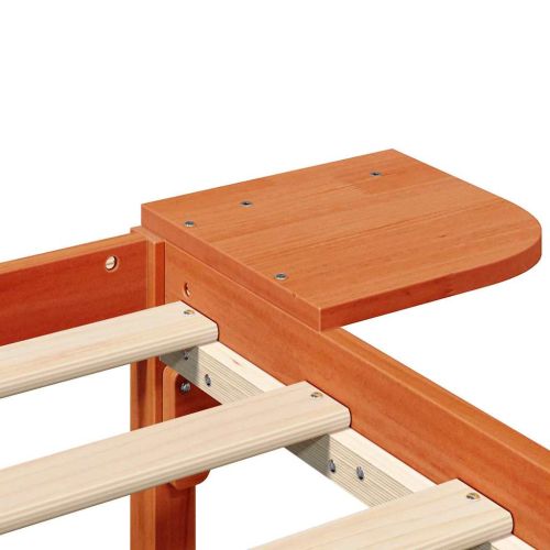 Рамка за легло Кафяво с восъчно покритие 75 x 190 cm