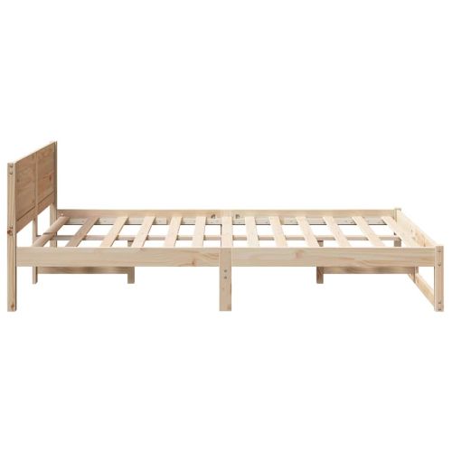Рамка за легло Естествен 120 x 190 cm Солидно борово дърво