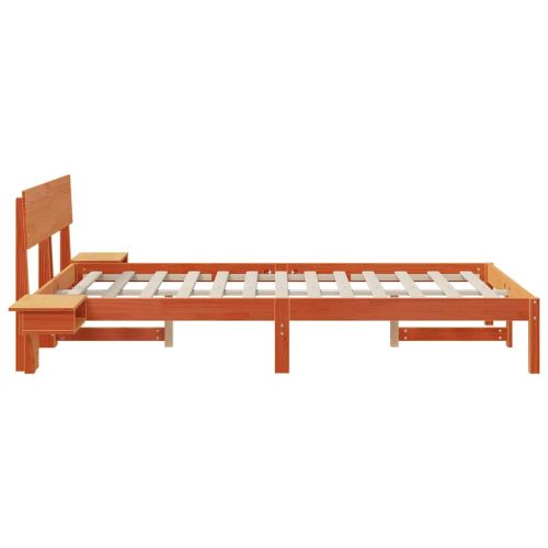 Рамка за легло с таблото Кафяво с восъчно покритие 140 x 200 cm