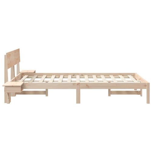 Рамка за легло Кафяво 140 x 190 cm Солидно борово дърво