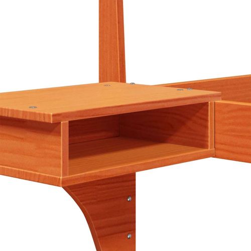 Рамка за легло с таблото Кафяво с восъчно покритие 135 x 190 cm