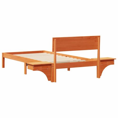 Рамка за легло с таблото Кафяво с восъчно покритие 80 x 200 cm