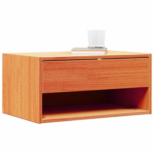 Нощно шкафче 2 pcs Кафяво с восъчно покритие 50 x 32,5 x 24 см