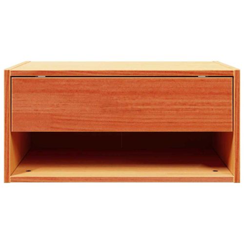 Нощно шкафче 2 pcs Кафяво с восъчно покритие 50 x 32,5 x 24 см
