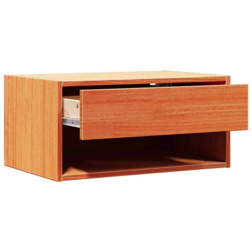 Нощно шкафче 2 pcs Кафяво с восъчно покритие 50 x 32,5 x 24 см