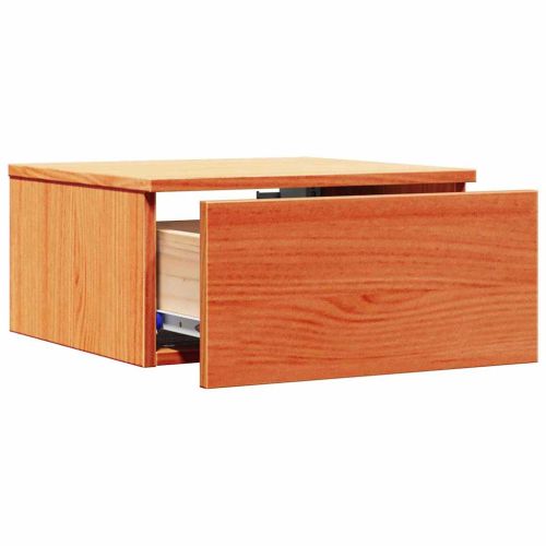 Нощно шкафче 2 pcs Кафяво с восъчно покритие 37 x 35 x 18,5 см
