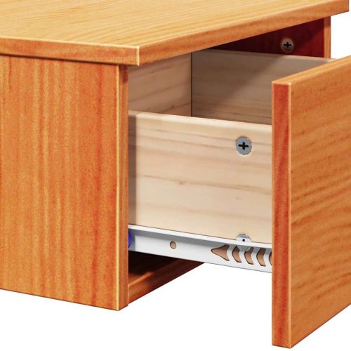 Нощно шкафче 2 pcs Кафяво с восъчно покритие 37 x 35 x 18,5 см