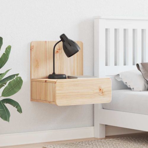 Нощно шкафче 2 pcs Кафяво 44 x 32,5 x 40 см Борово дърво масив