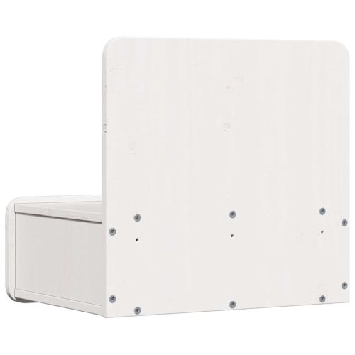 Нощно шкафче 2 pcs Бяло 44 x 32,5 x 40 см Борово дърво масив
