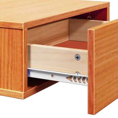 Нощно шкафче 2 pcs Кафяво с восъчно покритие 42 x 32,5 x 40 см