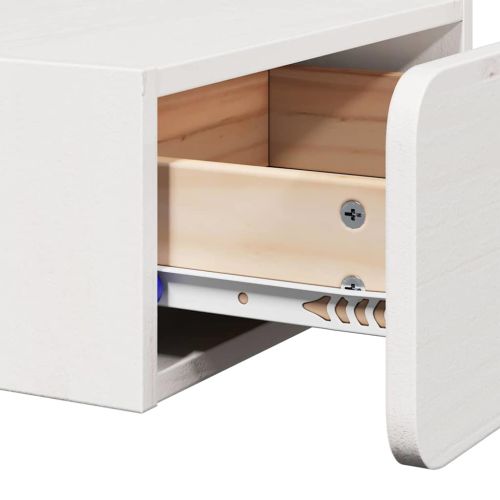 Нощно шкафче 2 pcs Бяло 39 x 34 x 16,5 см Борово дърво масив