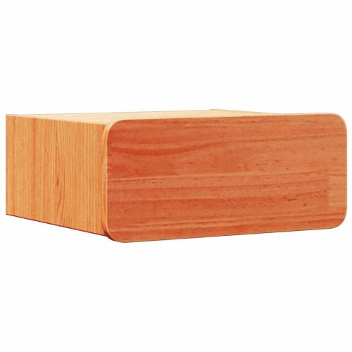 Нощно шкафче 2 бр. Кафяво с восъчно покритие 39 x 34 x 16,5 см