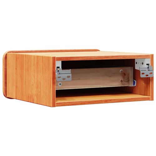 Нощно шкафче 2 бр. Кафяво с восъчно покритие 39 x 34 x 16,5 см